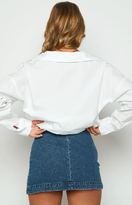 Elouise Buckle Denim Mini Skirt