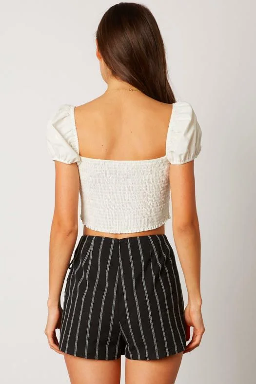 Get Ready Black Striped Skort