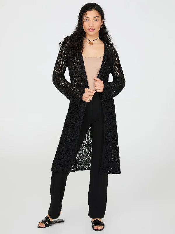 Long Pointelle Duster