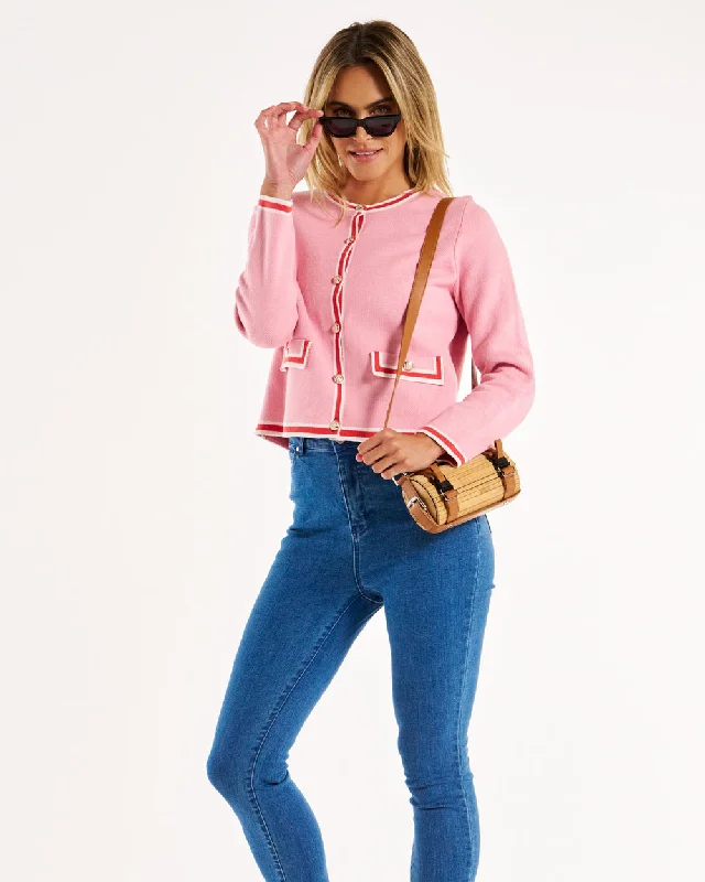 Betty Basics Lady Cardigan Pink Red