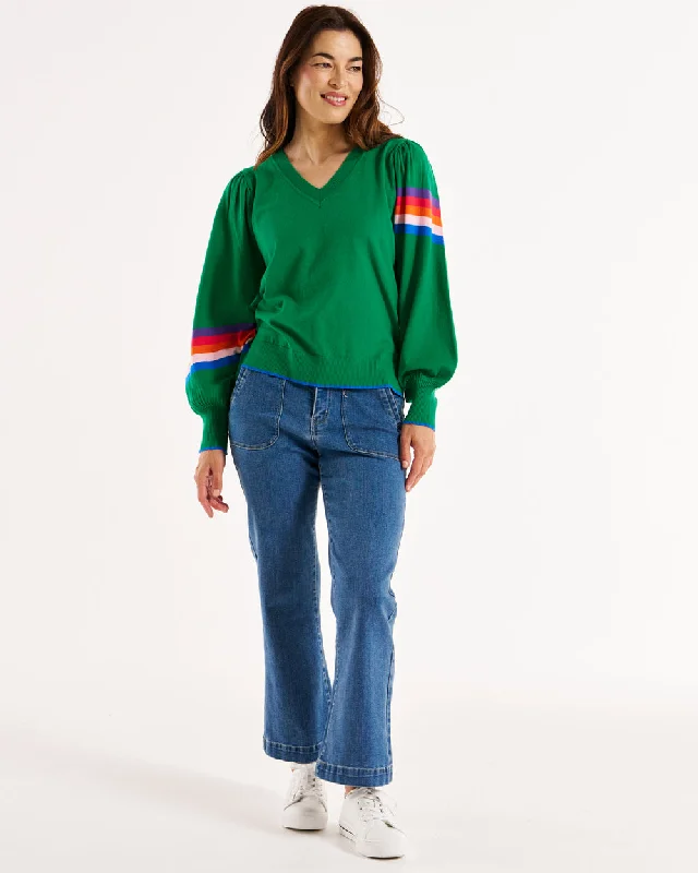 Betty Basics Tori Jumper Green Rainbow