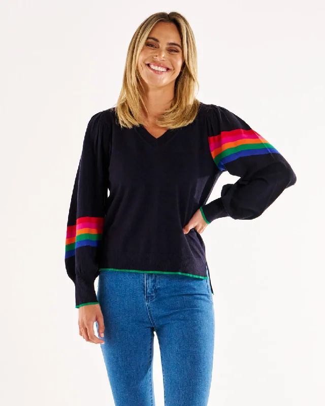 Betty Basics Tori Jumper Navy Rainbow