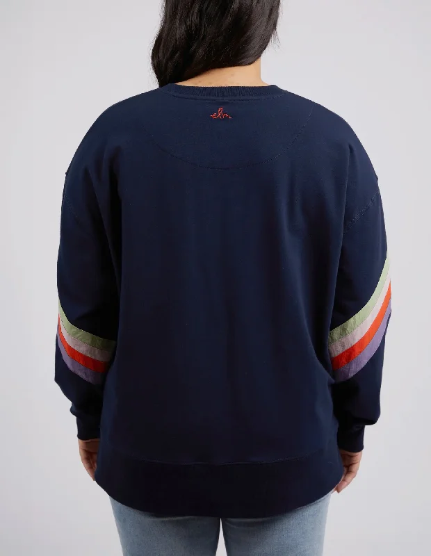 Elm Lined Up Crew Navy