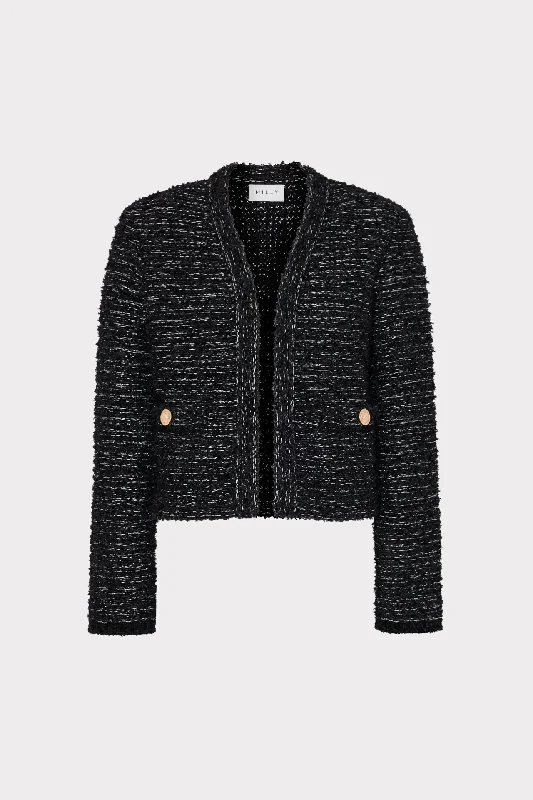 Knit Textured Boucle Cardigan Jacket