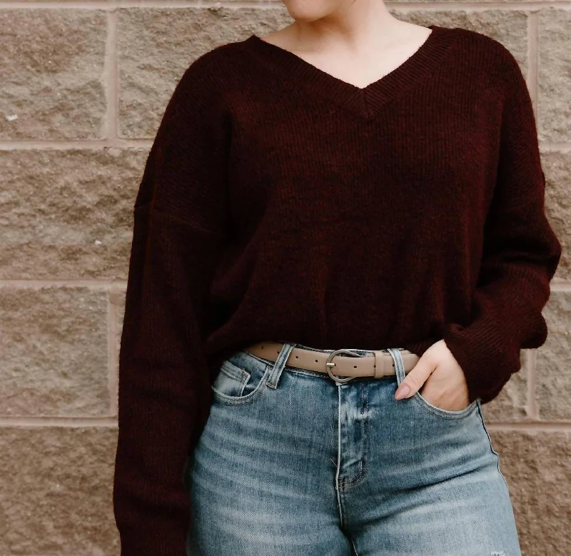 Maria Sweater In Red Wine