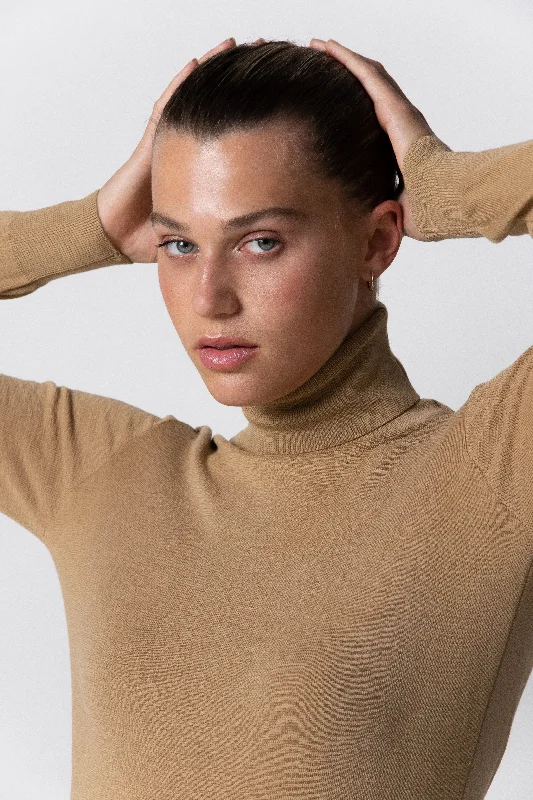 Roll Neck. Camel