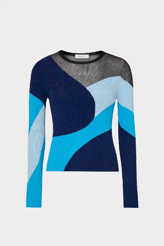 Sheer Graphic Crewneck