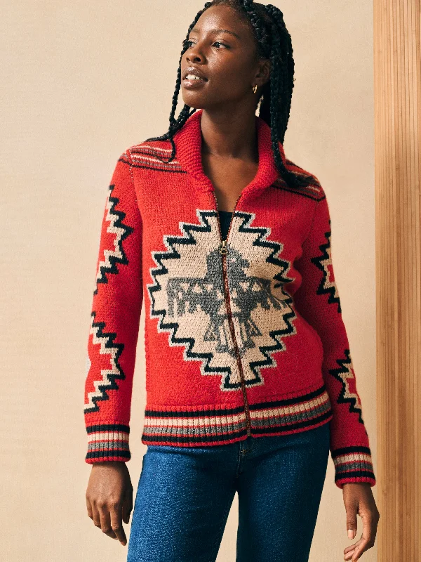 Steven Paul Judd Thunderbird Cardigan - Red Thunderbird