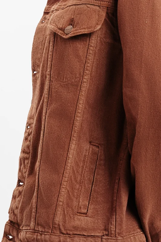 Brown Classic Trucker Denim Jacket