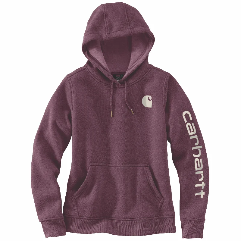 Carhartt Women's Clarksburg Graphic Sleeve Hoodie_Blackberry Heather