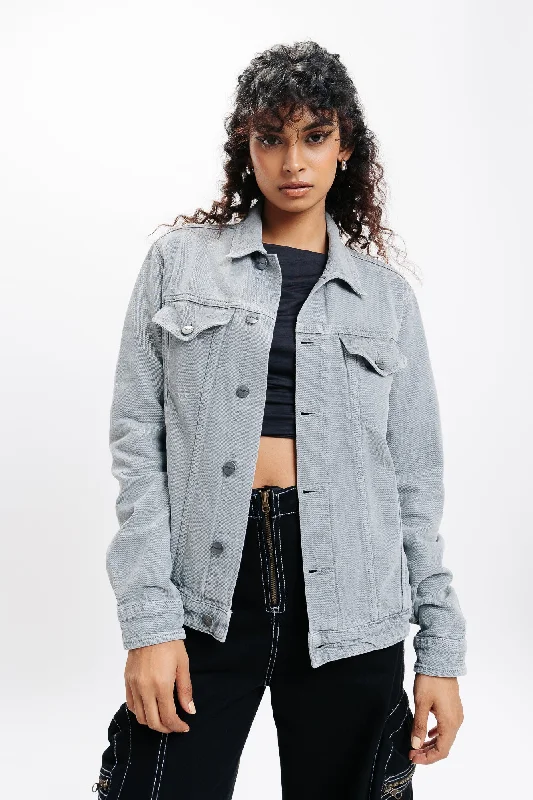 Grey Classic Denim Trucker Jacket