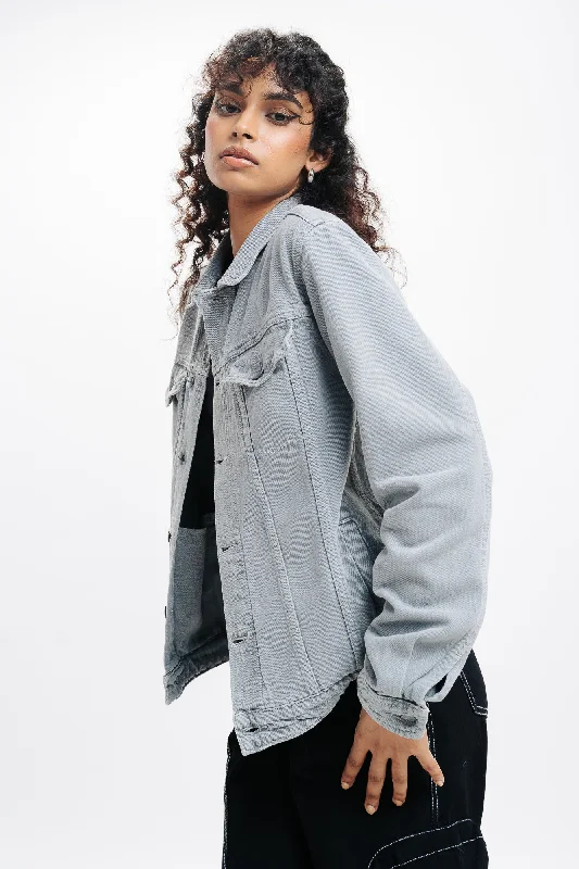 Grey Classic Denim Trucker Jacket