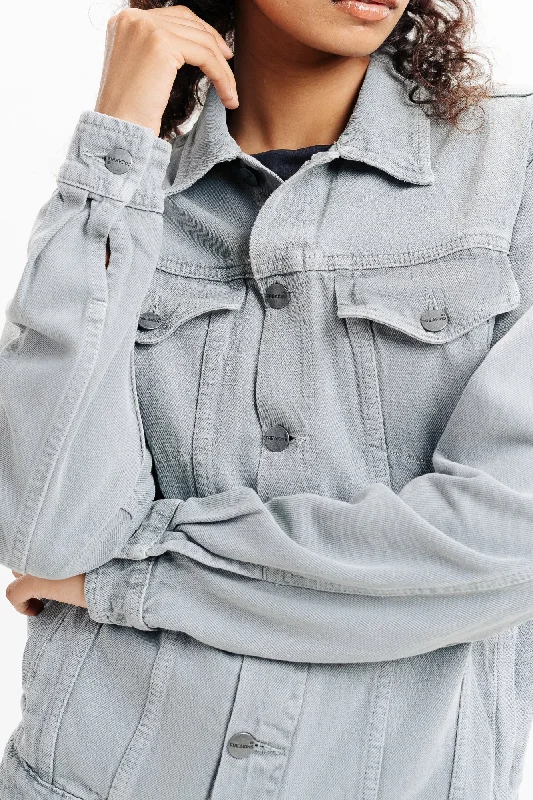 Grey Classic Denim Trucker Jacket