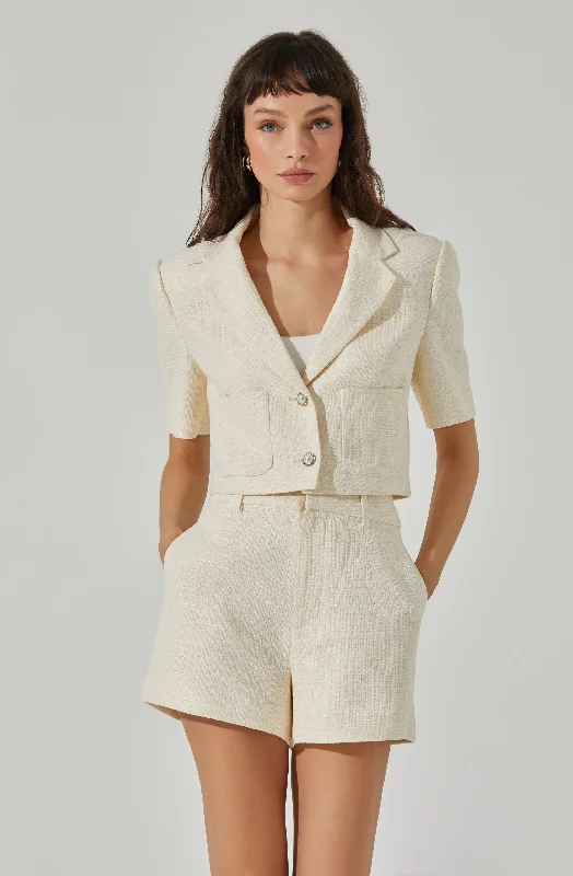 Siarah Tweed Cropped Jacket