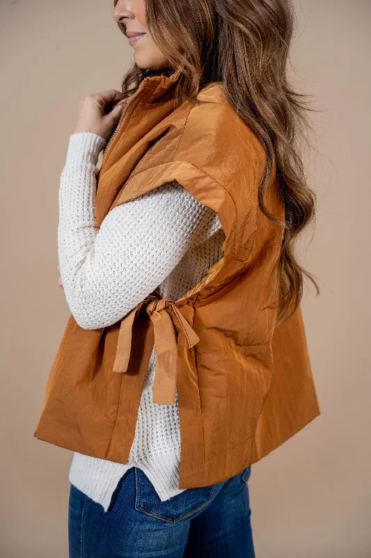 Side Tie Poncho Vest