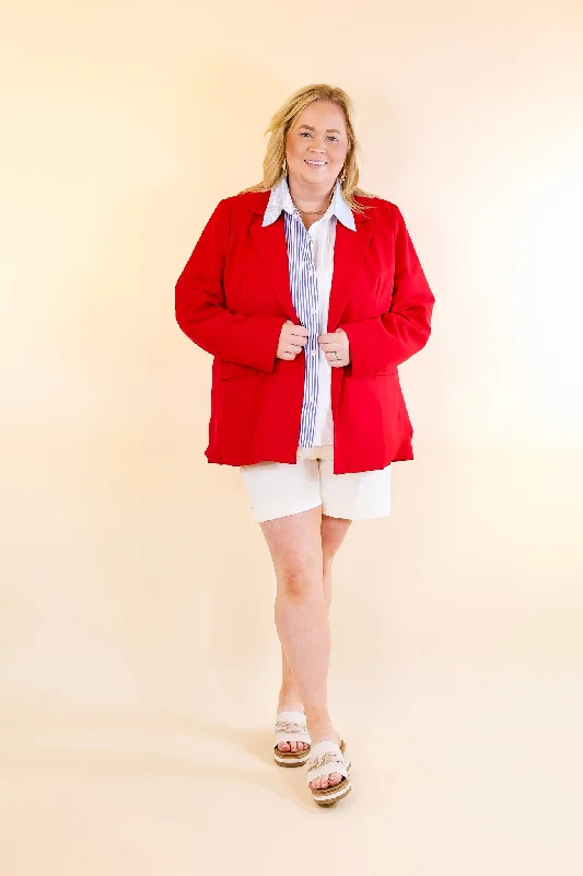 Winning Awards Long Sleeve Blazer in Red