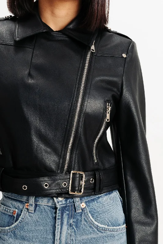 Biker Black Leather Jacket