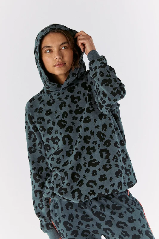 Grey Leopard Hoodie