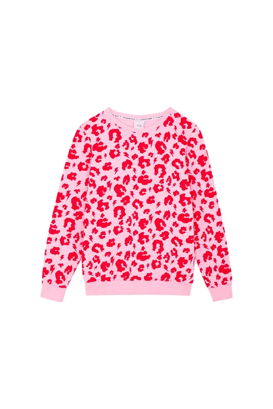 Pink with Red Leopard Sweatshirt