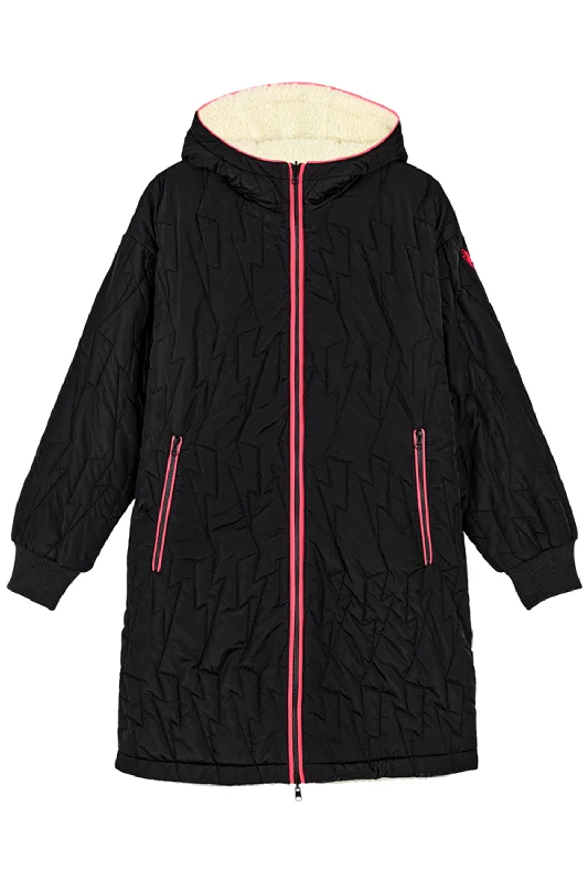 Black Reversible Quilted Coat