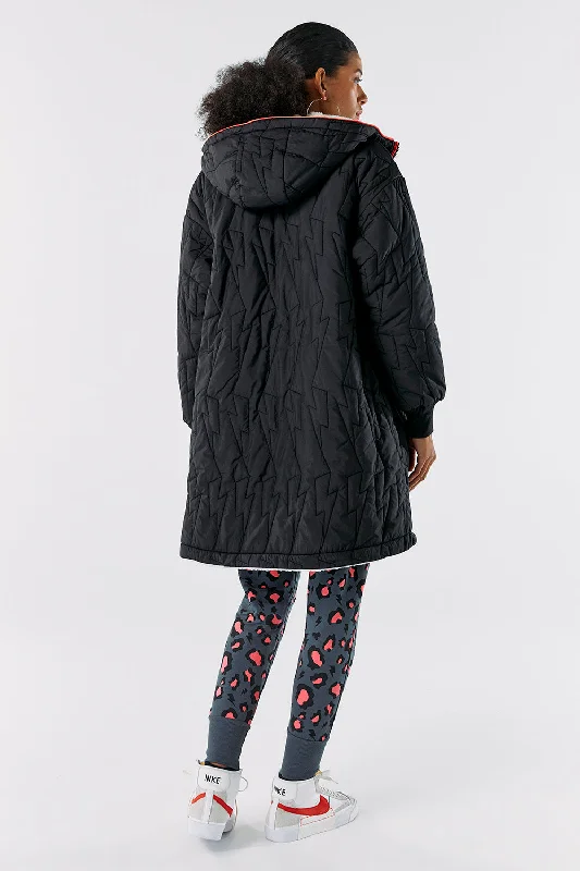 Black Reversible Quilted Coat