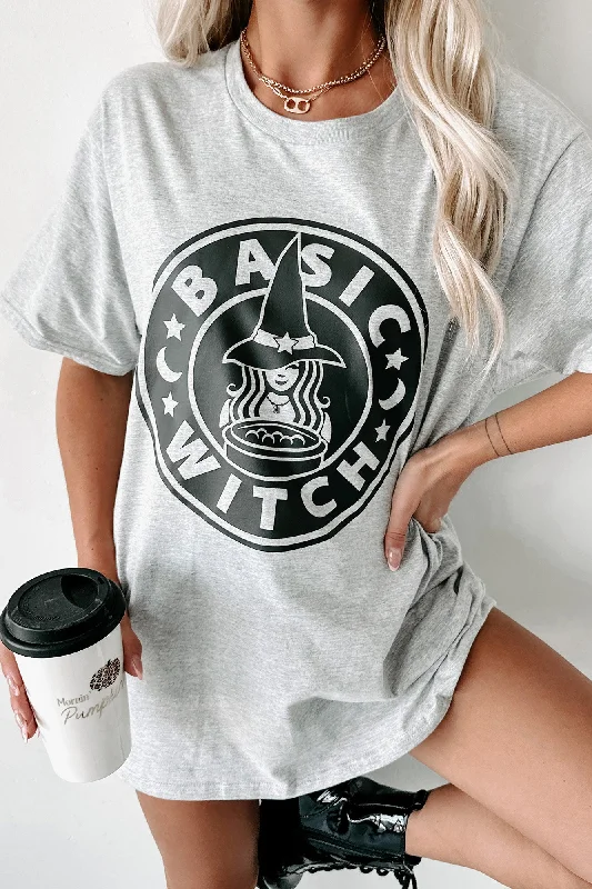 ""Better Than Your Basic Witch"" Graphic Multiple Shirt Options (Ash) - Print On Demand