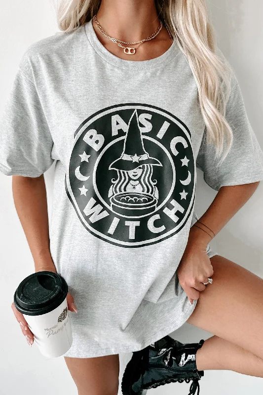 ""Better Than Your Basic Witch"" Graphic Multiple Shirt Options (Ash) - Print On Demand