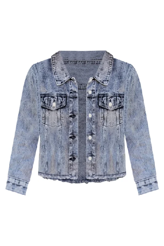 Turn The Day Around Black Acid Wash Denim Jacket FINAL SALE