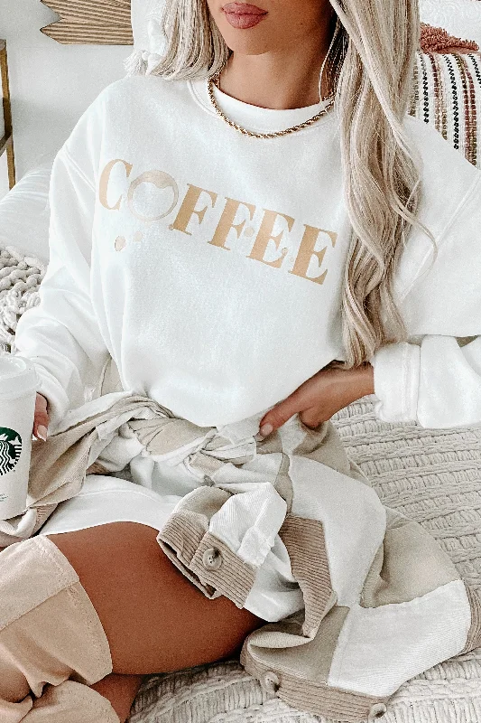 Coffee Helps Graphic - Multiple Shirt Options (White) - Print On Demand