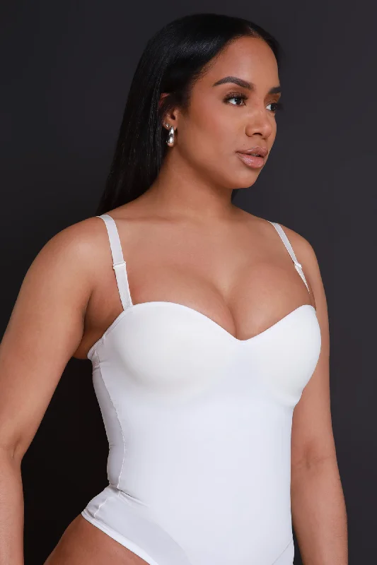 Doctored Form Shapewear Thong Bodysuit - White No. 126