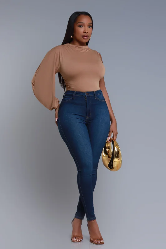 Get It All One Shoulder Top - Toffee