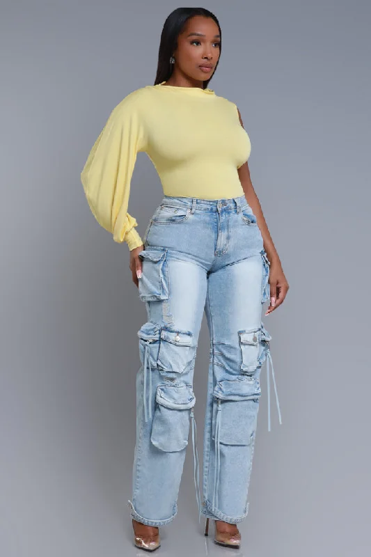 Get It All One Shoulder Top - Yellow