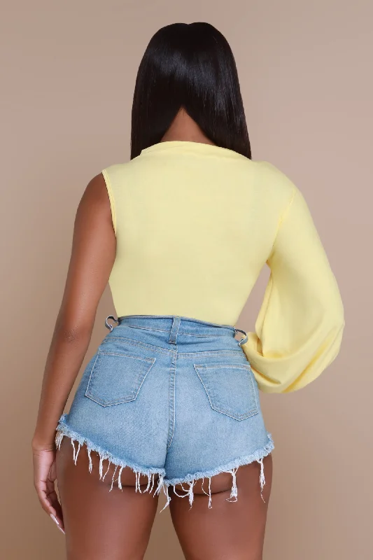 Get It All One Shoulder Top - Yellow