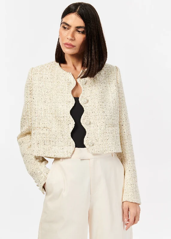 Giselle Tweed Blazer Gold Fleck