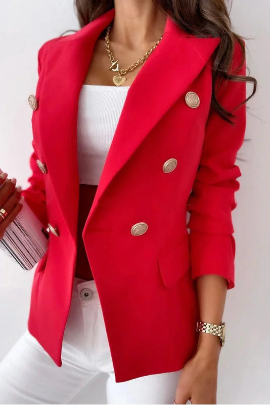 Haddie Red Button Detail Blazer