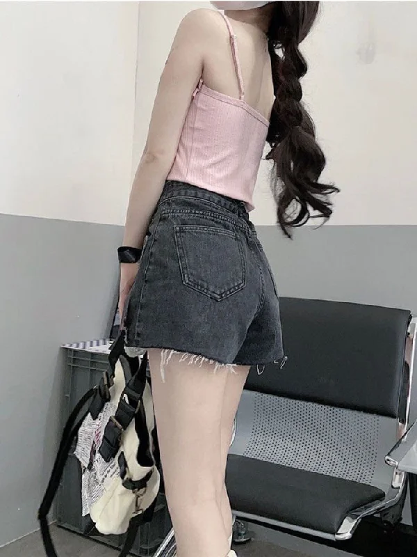 KittenAlarm - High Waist Extra Bow Denim Shorts Jeans