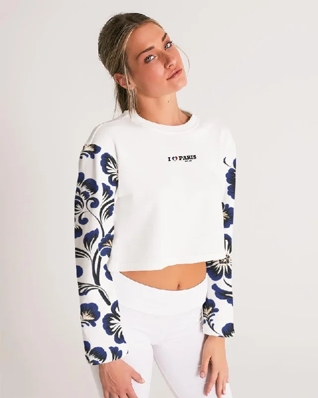 Hot Girl LOVE PARIS Cropped Coquette Sweatshirt