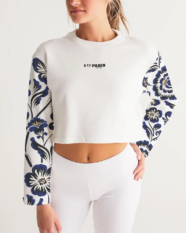 Hot Girl LOVE PARIS Cropped Coquette Sweatshirt