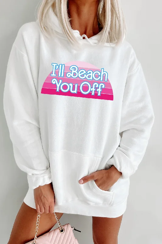 ""I'll Beach You Off"" Graphic - Multiple Shirt Options (White) - Print On Demand