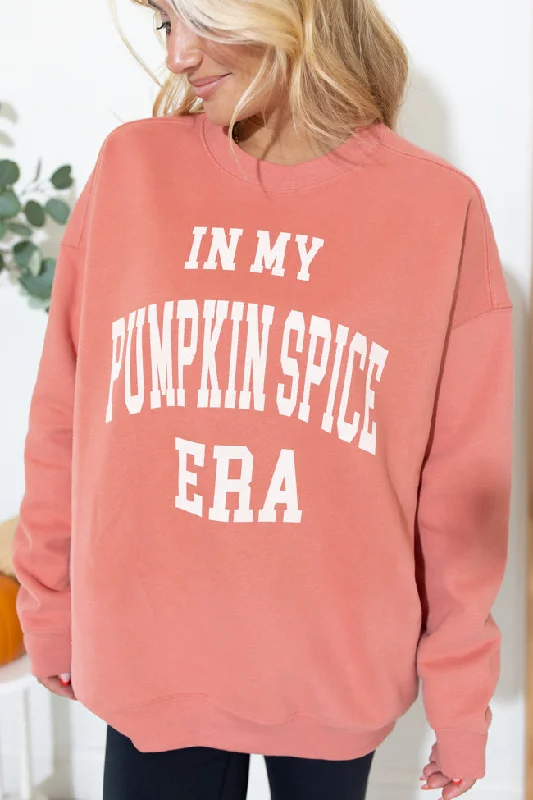 In My Pumpkin Spice Era Brick Oversized Graphic Sweatshirt