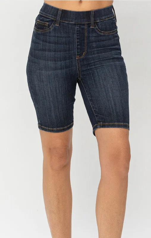 Judy Blue - High Rise Pull On Biker Shorts