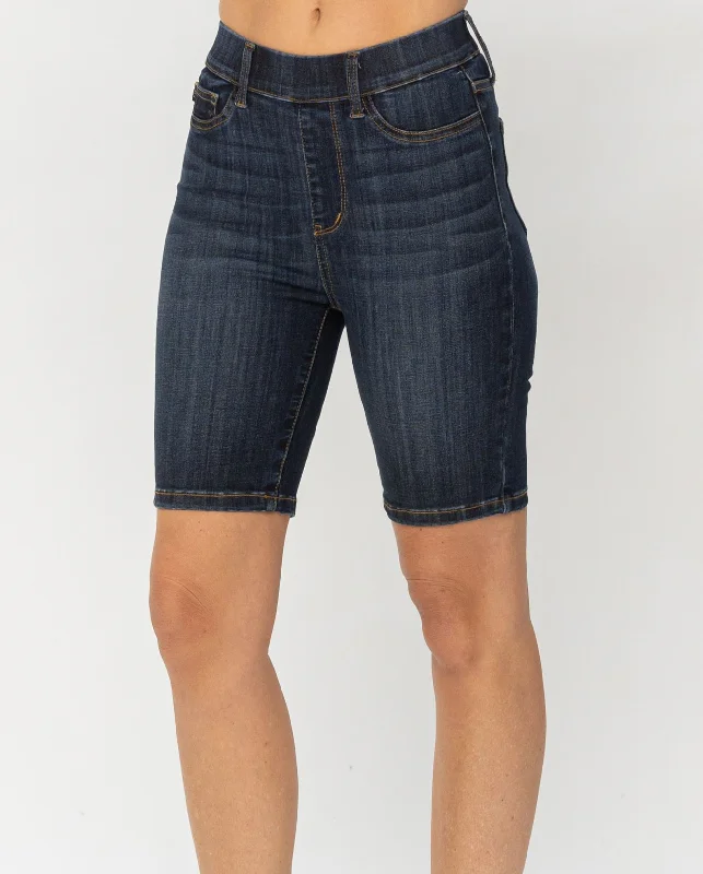 Judy Blue - High Rise Pull On Biker Shorts