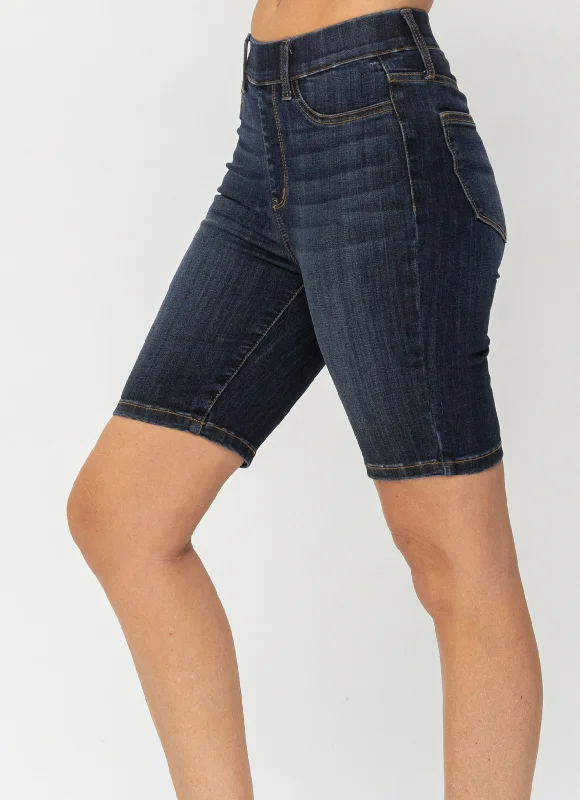 Judy Blue - High Rise Pull On Biker Shorts