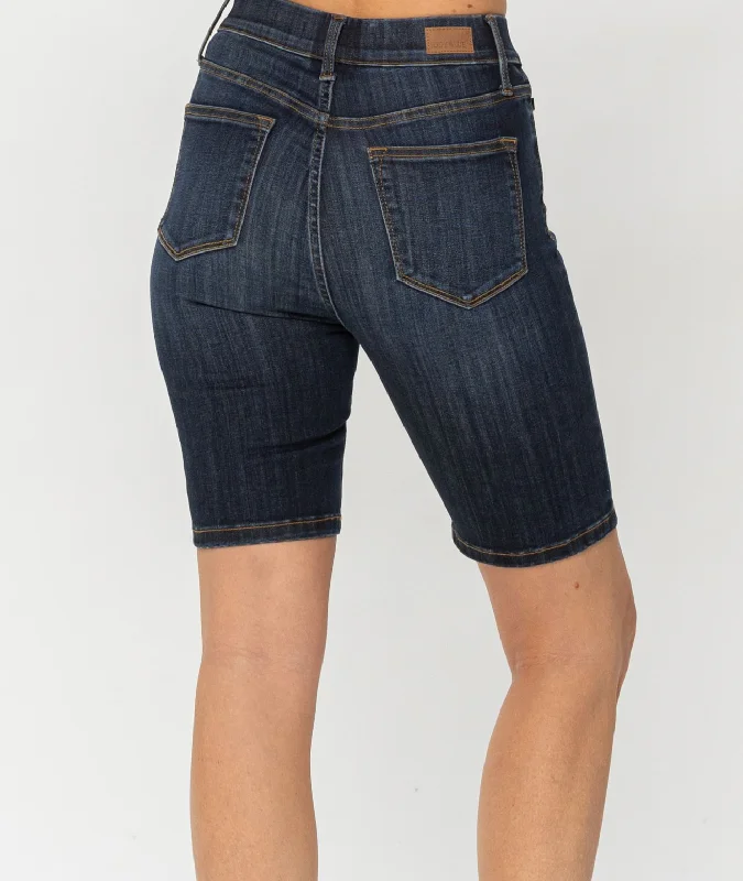 Judy Blue - High Rise Pull On Biker Shorts