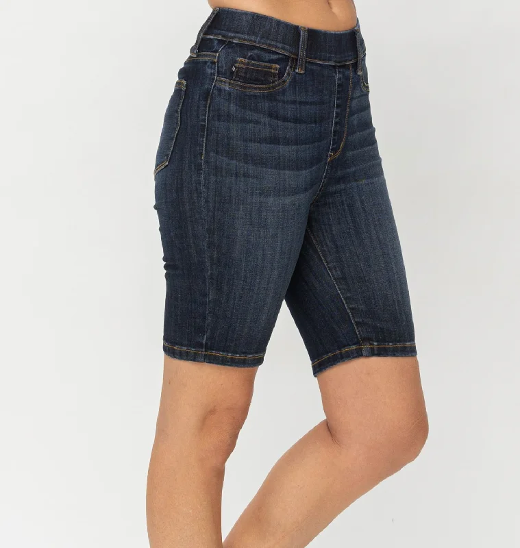 Judy Blue - High Rise Pull On Biker Shorts