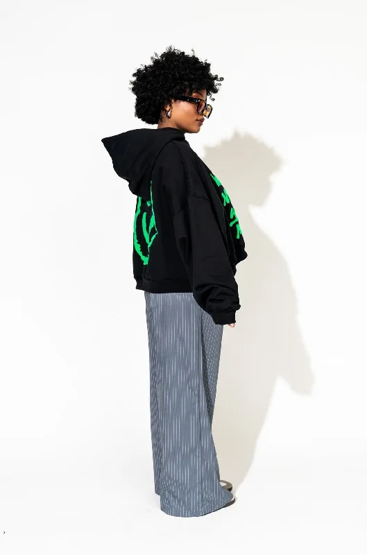 Energy Doesn’t Lie Cropped Hoodie in The World Needs Your Magic Puff Print