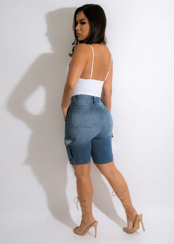 Last First Kiss Capri Short Denim