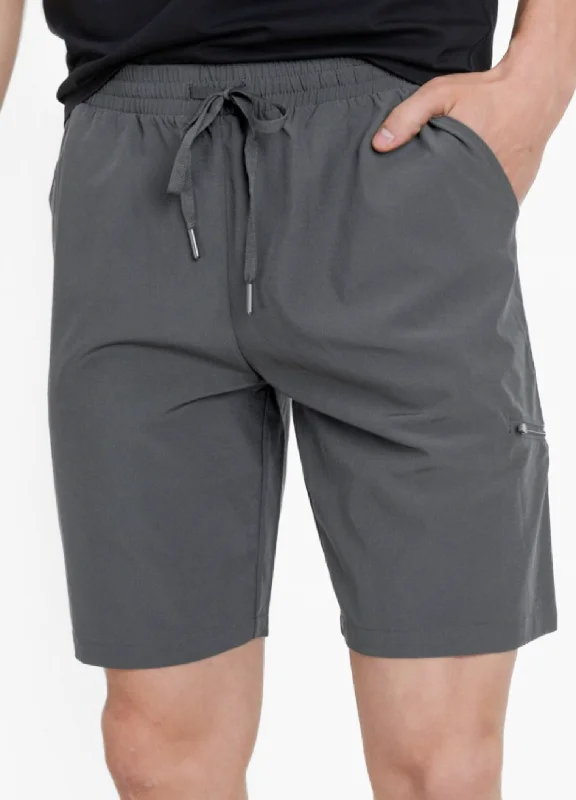 Mono B Men - Active Drawstring Shorts with Zippered Pouch