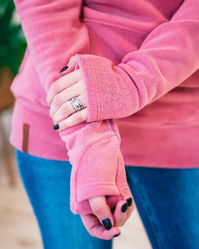 Ampersand Ave Cozy Cutie HalfZip Sweatshirt - Bubblegum