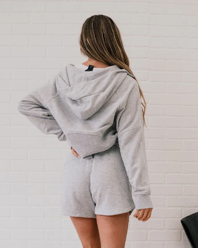 Rae Mode Half Zip Hoodie - Heather Gray